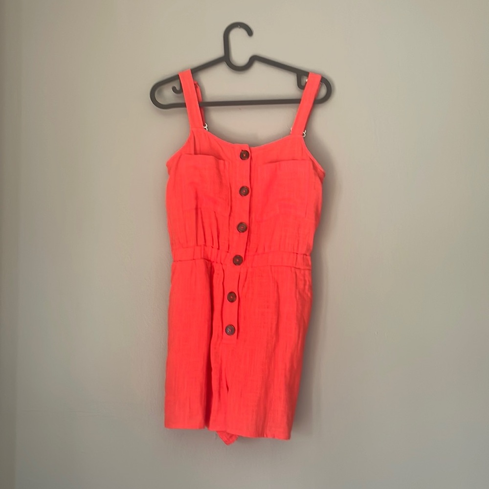 Bright orange romper. Small.